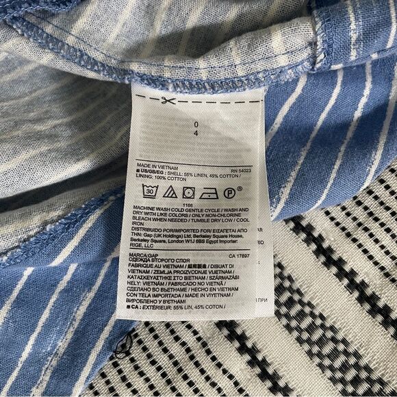 GAP Blue Knee Length Y2K Fit & Flare Sleeveless Dress sz 0 Preppy Fishermancore - Picture 14 of 16